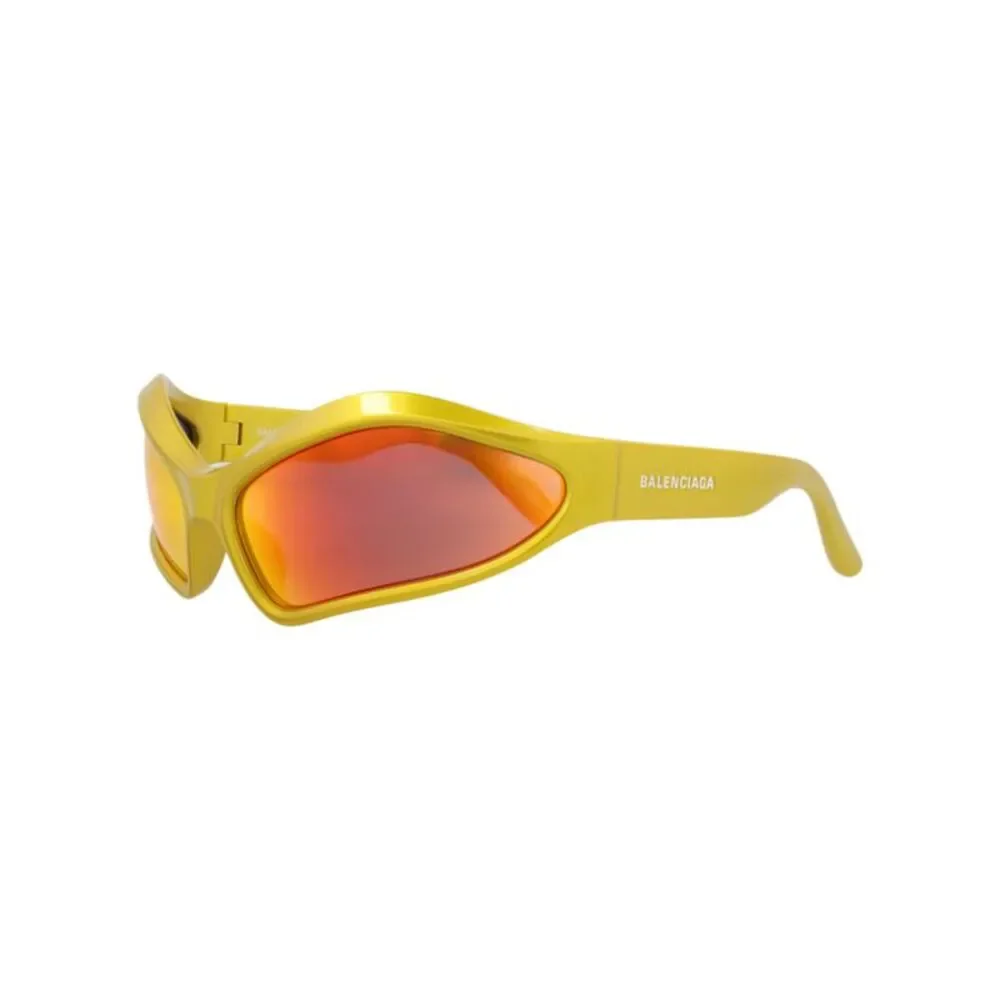 Balenciaga Shield-Frame Bio Injection Sunglasses Yellow Unisex-Adult - Picture 2 of 6